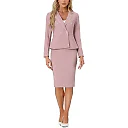 Kirablend Colette Tweed-Trim Blazer & Knee-Length Skirt Set
