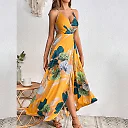 Kirablend Freya Floral Wrap V-Neck Belted Maxi Dress