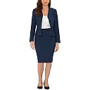 Kirablend Harlow Collarless Peplum Blazer & Pencil Skirt Set