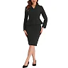 Kirablend Harlow Collarless Peplum Blazer & Pencil Skirt Set