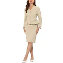 Kirablend Harlow Collarless Peplum Blazer & Pencil Skirt Set