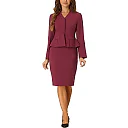 Kirablend Harlow Collarless Peplum Blazer & Pencil Skirt Set