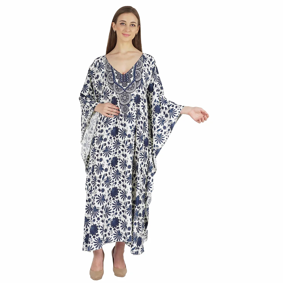 Kirablend Indira Kimono-Sleeve Kaftan Maxi Dress