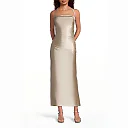 Kirablend Ivy Sculpting Satin Halter Mini Sheath Dress