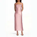 Kirablend Ivy Sculpting Satin Halter Mini Sheath Dress