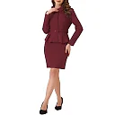 Kirablend Juno Belted Peplum Blazer & Mini Pencil Skirt Set