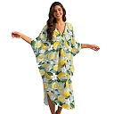 Kirablend Kai Printed Batwing Kaftan Beach Cover-Up Dress