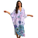 Kirablend Kai Printed Batwing Kaftan Beach Cover-Up Dress