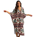 Kirablend Kai Printed Batwing Kaftan Beach Cover-Up Dress