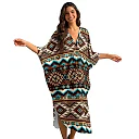 Kirablend Kai Printed Batwing Kaftan Beach Cover-Up Dress