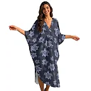 Kirablend Kai Printed Batwing Kaftan Beach Cover-Up Dress