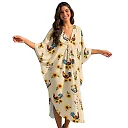 Kirablend Kai Printed Batwing Kaftan Beach Cover-Up Dress