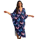 Kirablend Kai Printed Batwing Kaftan Beach Cover-Up Dress