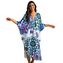 Kirablend Kai Printed Batwing Kaftan Beach Cover-Up Dress