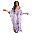 Kirablend Kai Printed Batwing Kaftan Beach Cover-Up Dress