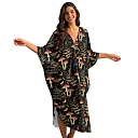 Kirablend Kai Printed Batwing Kaftan Beach Cover-Up Dress