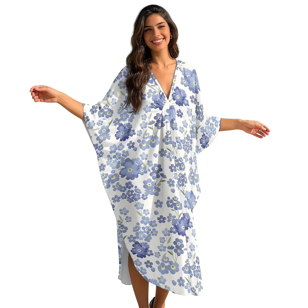 Kirablend Leilani Oversized Batwing Kaftan Cover-Up