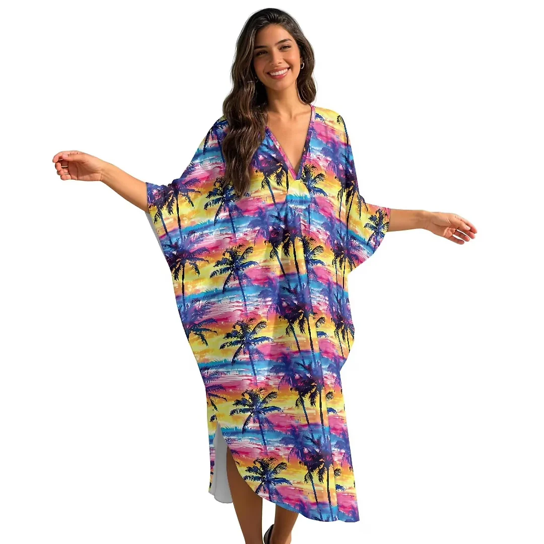 Kirablend Leilani Oversized Batwing Kaftan Cover-Up