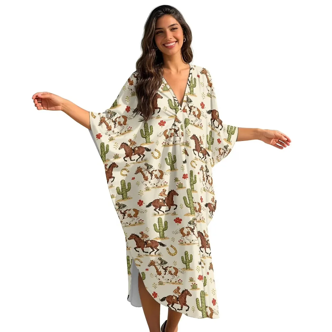 Kirablend Leilani Oversized Batwing Kaftan Cover-Up