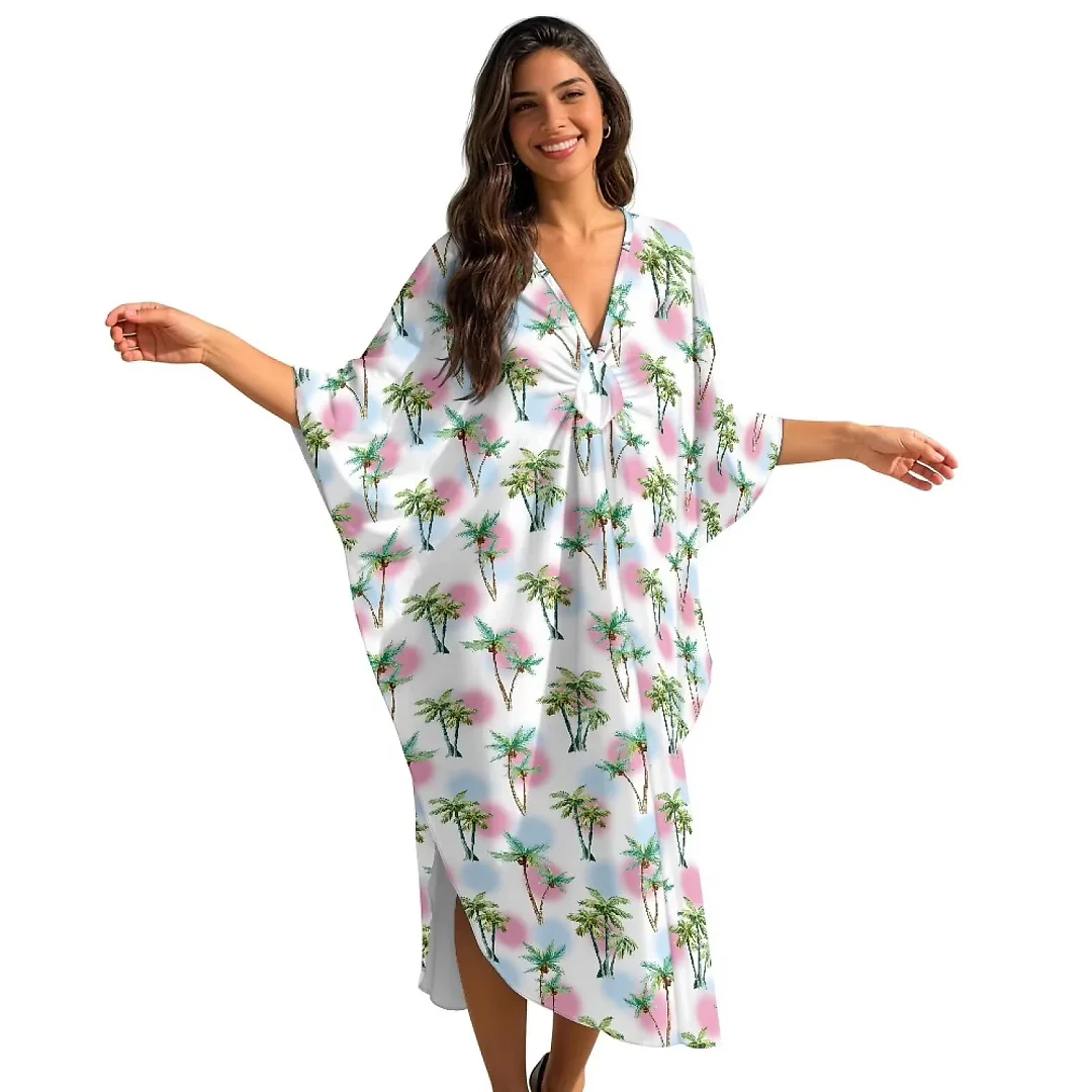 Kirablend Leilani Oversized Batwing Kaftan Cover-Up
