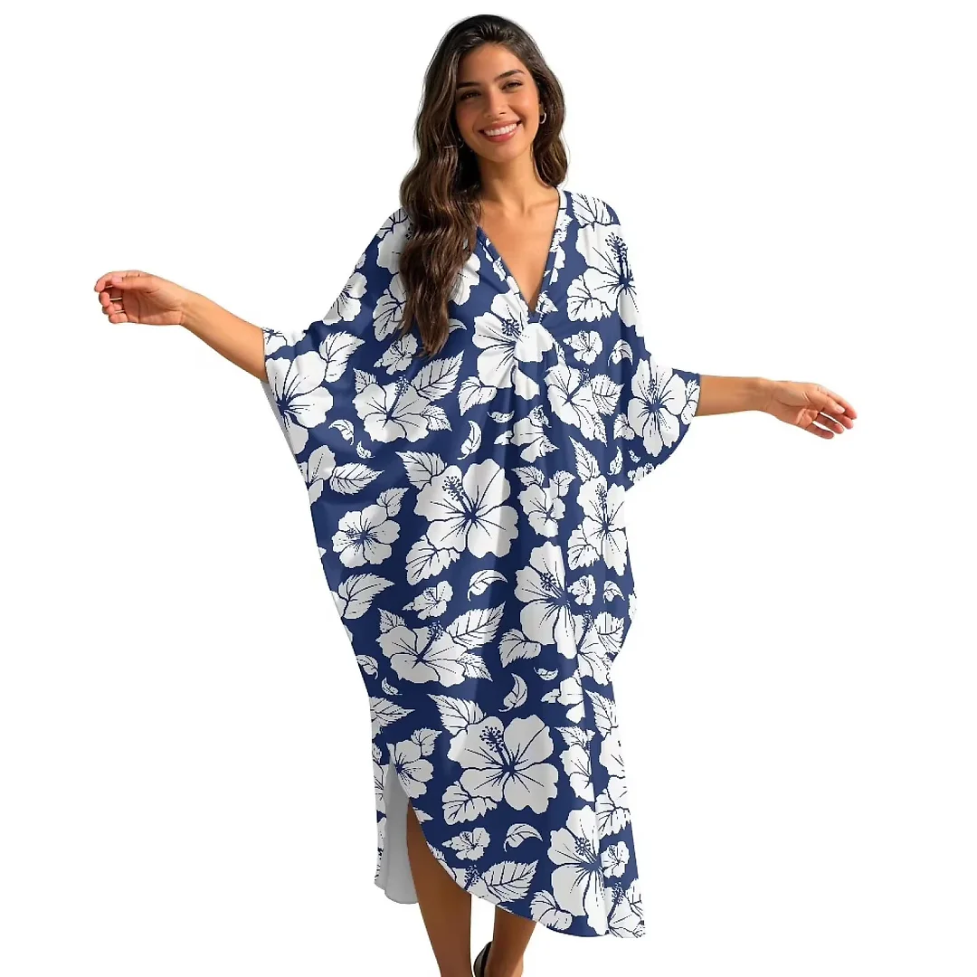 Kirablend Leilani Oversized Batwing Kaftan Cover-Up