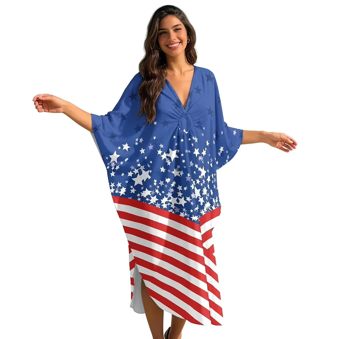 Kirablend Leilani Oversized Batwing Kaftan Cover-Up