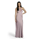 Kirablend Liora Charmeuse Keyhole Halter Maxi Sheath Dress