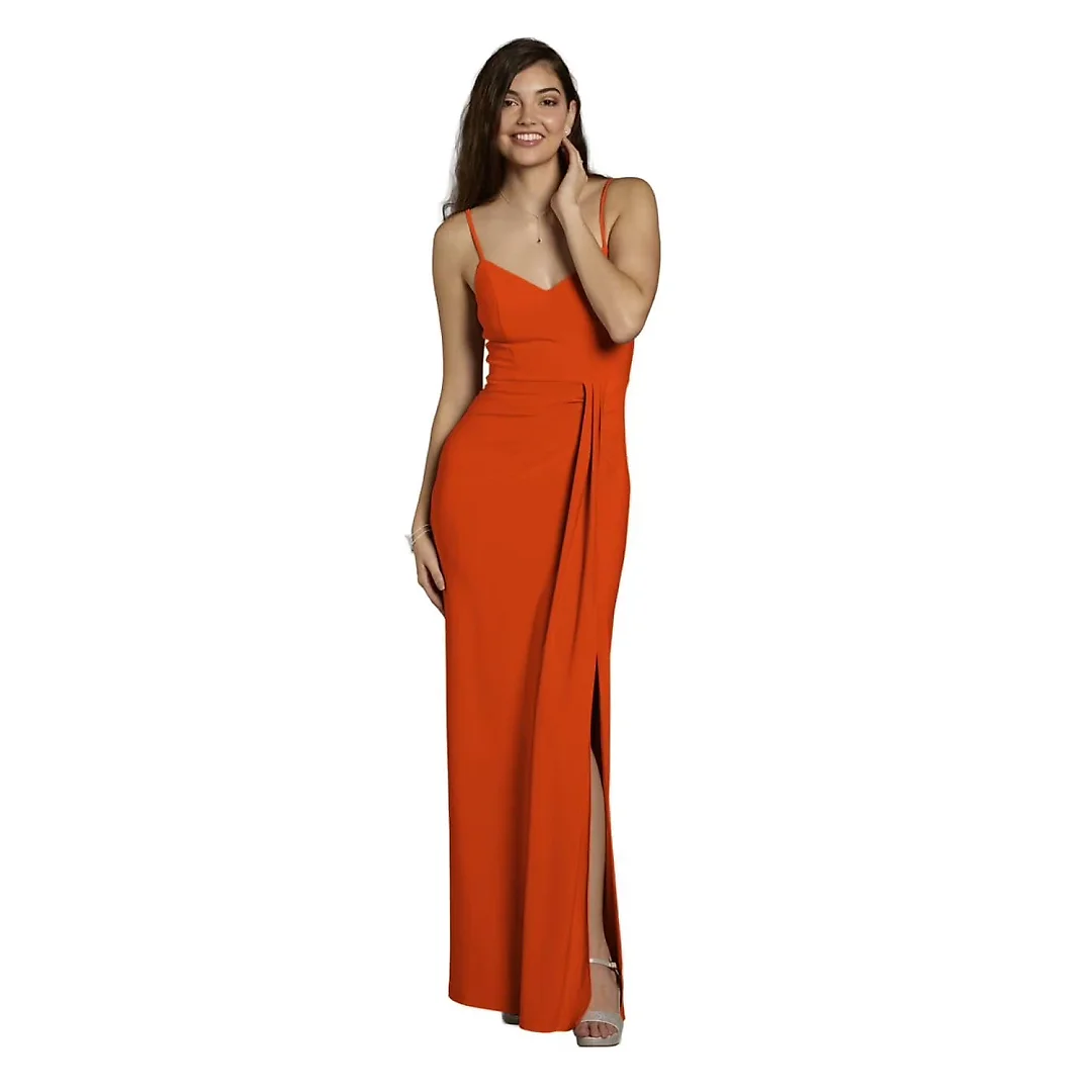 Kirablend Maren Jersey V-Neck Ruched Maxi Dress