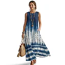 Kirablend Marisol Linen-Look Crewneck Tank Maxi Dress