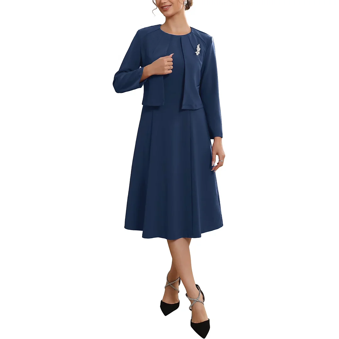 Kirablend Marlowe Sleeveless Dress & Cropped Jacket Two-Piece Set