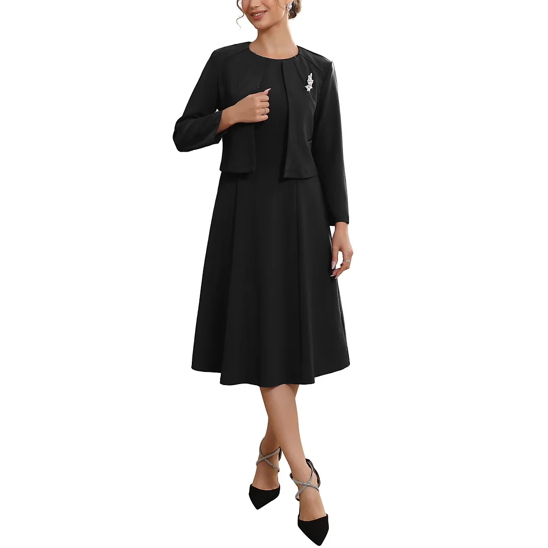 Kirablend Marlowe Sleeveless Dress & Cropped Jacket Two-Piece Set
