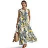 Kirablend Mira Printed Sleeveless A-Line Maxi Sundress with Pockets