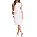 Kirablend Quinn Tailored Vest & Midi Pencil Skirt Set