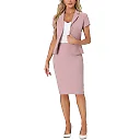 Kirablend Reese Short-Sleeve Blazer & Pencil Skirt Office Set