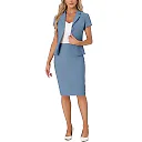 Kirablend Reese Short-Sleeve Blazer & Pencil Skirt Office Set