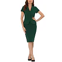 Kirablend Reese Short-Sleeve Blazer & Pencil Skirt Office Set
