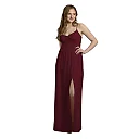 Kirablend Serena Chiffon Spaghetti Strap A-Line Maxi Dress with Slit