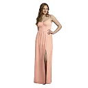 Kirablend Serena Chiffon Spaghetti Strap A-Line Maxi Dress with Slit