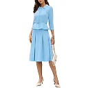 Kirablend Sloane Belted Blazer & Pleated Skirt Two-Piece Set
