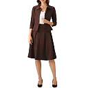 Kirablend Sloane Belted Blazer & Pleated Skirt Two-Piece Set