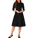 Kirablend Sloane Belted Blazer & Pleated Skirt Two-Piece Set