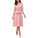 Kirablend Sloane Belted Blazer & Pleated Skirt Two-Piece Set