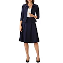 Kirablend Sloane Belted Blazer & Pleated Skirt Two-Piece Set