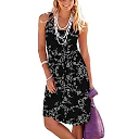 Kirablend Suki Pleated Tank Sundress with Pockets