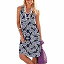 Kirablend Suki Pleated Tank Sundress with Pockets