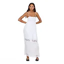 Kirablend Talia Lace-Yoke Tiered Sleeveless Maxi Dress