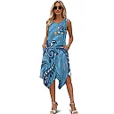 Kirablend Tessa Tropical-Print Tank Midi Dress