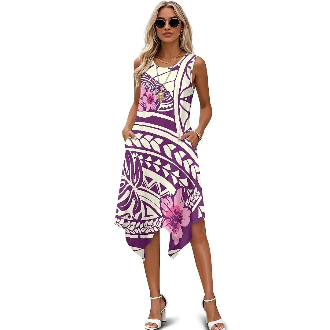 Kirablend Tessa Tropical-Print Tank Midi Dress