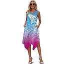 Kirablend Tessa Tropical-Print Tank Midi Dress