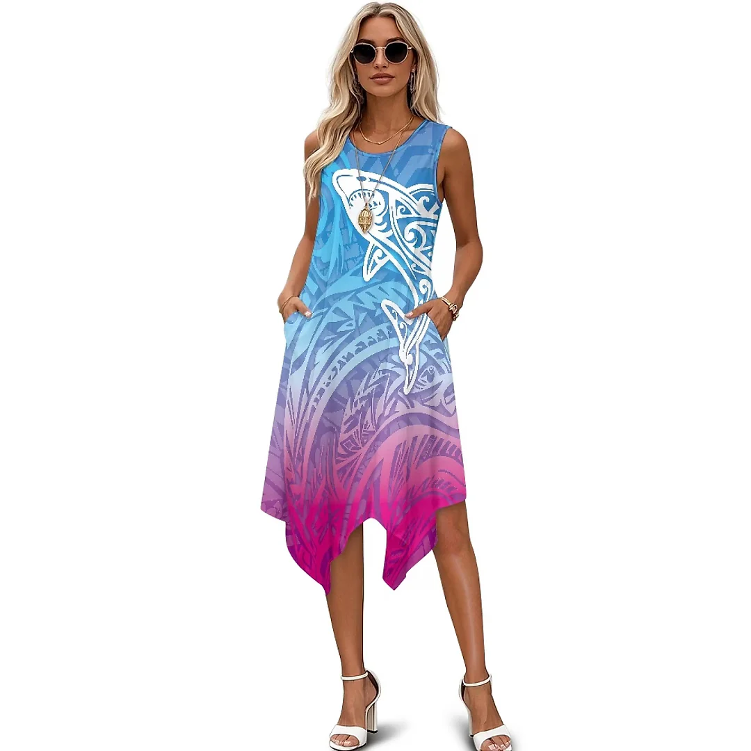 Kirablend Tessa Tropical-Print Tank Midi Dress